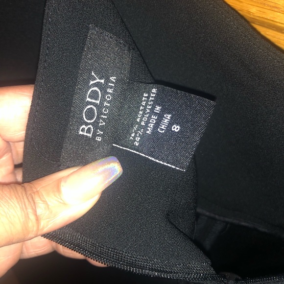 Body by Victoria Two Piece Black Tie Pant Suit - Picture 8 of 8